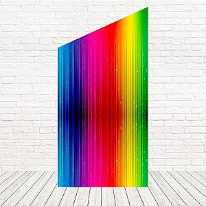 Painel Romano Diagonal Tecido Sublimado 3D Neon 1,00 x 2,00 WPRD-050