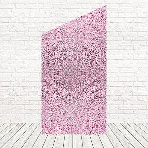 Painel Romano Diagonal Tecido Sublimado 3D Glitter Rosa 1,00 x 2,00 WPRD-012