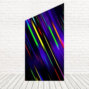 Painel Romano Diagonal Tecido Sublimado 3D Neon 1,00 x 2,00 WPRD-052