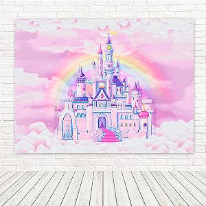 Painel Retangular Tecido Sublimado 3D Castelo WRT-6159