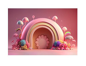 Fundo Fotográfico Newborn 3D Futurista Smash the Cake 2,60x1,70 WFM-1318