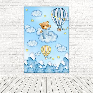 Painel Retangular Tecido Sublimado 3D Urso Baloeiro 1,50x2,20 WRT-6216