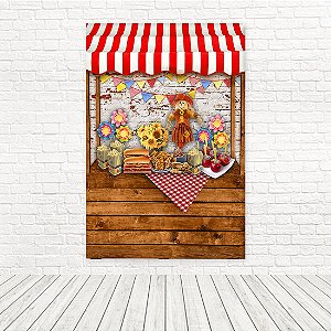 Painel Retangular Tecido Sublimado 3D Festa Junina 1,50x2,20 WRT-6213