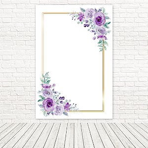 Painel Retangular Tecido Sublimado 3D Floral 1,50x2,20 WRT-6264