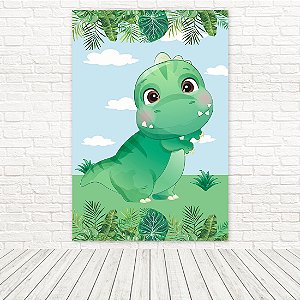 Painel Retangular Tecido Sublimado 3D Dino Baby 1,50x2,20 WRT-6256