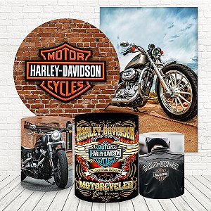 Kit 2 Painéis e Capas Tecido Sublimado Harley Davidson WKPC-2213