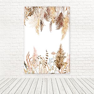 Painel Retangular Tecido Sublimado 3D Floral 1,50x2,20 WRT-6323