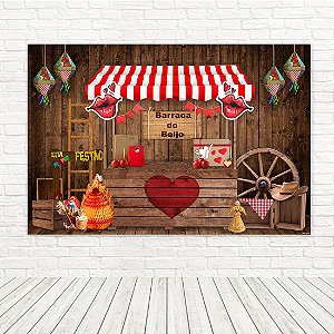 Painel Retangular Tecido Sublimado 3D Festa Junina WRT-6345