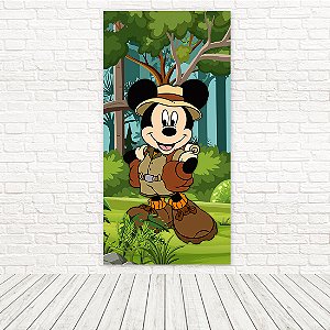 Painel Retangular Veste Fácil Tecido Sublimado 3D Mickey Safari 1,00 x 2,00 WRTV-046