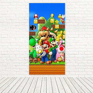 Painel Retangular Veste Fácil Tecido Sublimado 3D Mario Bros 1,00 x 2,00 WRTV-033