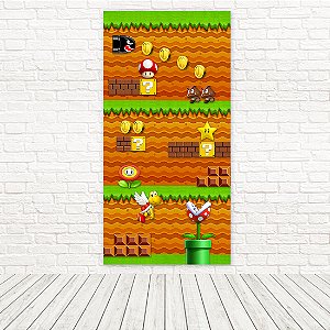 Painel Retangular Veste Fácil Tecido Sublimado 3D Mario Bros 1,00 x 2,00 WRTV-015