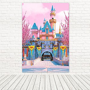 Painel Retangular Tecido Sublimado 3D Castelo Princesa 1,50x2,20 WRT-6381