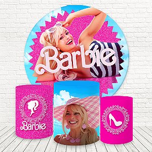 Painel Redondo e Capas Tecido Barbie WKPC-2294