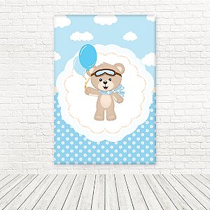 Painel Retangular Tecido Sublimado 3D Urso Baloeiro 1,50x2,20 WRT-6422