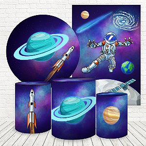 Kit 2 Painéis e Capas Tecido Astronauta WKPC-2397