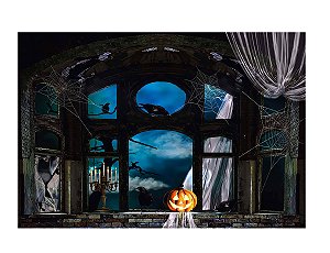 Fundo Fotográfico Newborn Tecido Sublimado 3D Halloween 2,60x1,70 WFM-1344