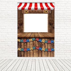 Painel Retangular Vazado Tecido Sublimado 3D Barraca Festa Junina 1,50x2,20 WRT-6449