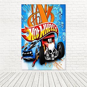 Painel Retangular Tecido Sublimado 3D Hot Wheels 1,50x2,20 WRT-6483