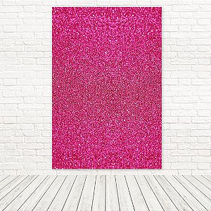 Painel Retangular Tecido Sublimado 3D  Glitter Pink Barbiecore WRT-6589