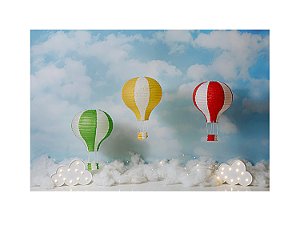 Fundo Fotográfico Pequeno Tecido Sublimado 3D Balões 1,50x1,20 WFP-1332