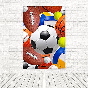 Painel Retangular Tecido Sublimado 3D Esportee e Futebol 1,50x2,20 WRT-6717