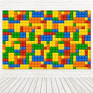Painel Retangular Tecido Sublimado 3D Lego WRT-6745