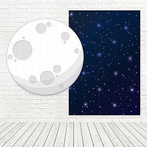 Kit Painéis Casadinho Tecido Sublimado 3D Astronauta e Galaxia WPC-941