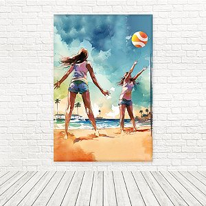 Painel Retangular Tecido Sublimado 3D Praia 1,50x2,20 WRT-6841