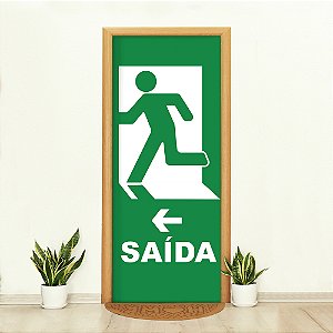 Capa de Porta Decorativa Tecido Sublimado 0,85x2,10 Sinalização Emergência WCP-032