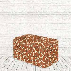 Toalha de Mesa Decorativa Festa 0,70x1,40 Tecido Sublimado Animal Print Estampa Girafa WTM-007