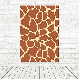 Painel Retangular Tecido Sublimado 3D Animal Print Estampa Girafa 1,50x2,20 RT-6937