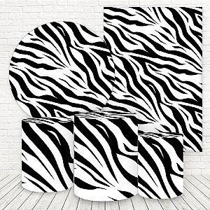 Kit 2 Painéis e Capas Tecido Sublimado 3D Animal Print Estampa Zebra WKPC-2815