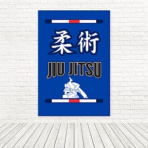 Painel Retangular Tecido Sublimado 3D Jiu-Jitsu 1,50x2,20 WRT-6976
