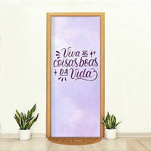 Capa de Porta Decorativa Tecido Sublimado 0,85x2,10 Frases Motivacionais WCP-141