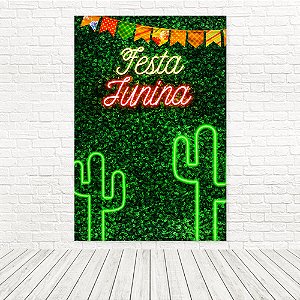 Painel Retangular Tecido Sublimado 3D Instagramável Junino 1,50x2,20  WRT-7028