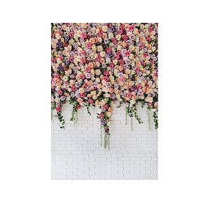 Fundo Fotográfico Tecido Sublimado Newborn 3D Floral 2,50x3,00 WFG-887