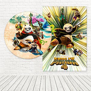 Kit Painéis Casadinho Tecido Sublimado 3D Kung Fu Panda WPC-1070