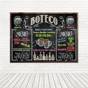 Painel Retangular Tecido Sublimado 3D Boteco WRT-7231