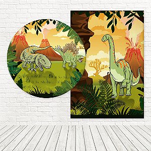 Kit Painéis Casadinho Tecido Sublimado 3D Dinossauros WPC-1150