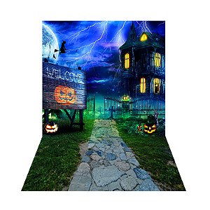 Fundo Fotográfico Newborn Tecido Sublimado 3D Halloween 1,70X2,60 WFM-1617