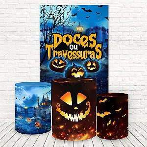 Painel Retangular e Capas Tecido Sublimado 3D Halloween WKPC-3313