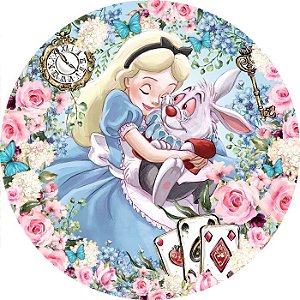 Painel Redondo Tecido Sublimado 3D Alice WRD-1790