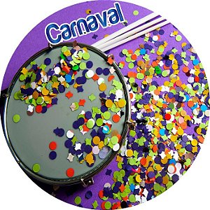 Painel Redondo Tecido Sublimado 3D Carnaval WRD-2351