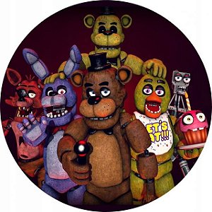 Painel Redondo Tecido Sublimado 3D Five Nights At Freddy's WRD-3643