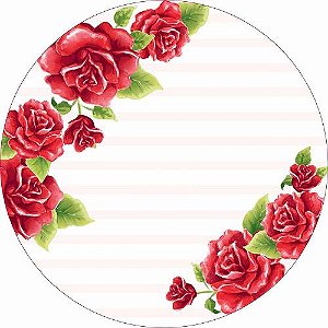 Painel Redondo Tecido Sublimado 3D Floral WRD-2292