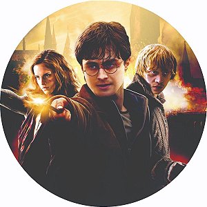 Painel Redondo Tecido Sublimado 3D Harry Potter WRD-2912