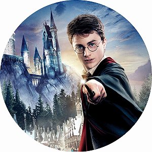 Painel Redondo Tecido Sublimado 3D Harry Potter WRD-2914