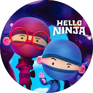 Painel Redondo Tecido Sublimado 3D Hello Ninja WRD-2339