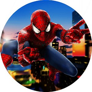 Painel Redondo Tecido Sublimado 3D Homem Aranha WRD-116