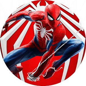 Painel Redondo Tecido Sublimado 3D Homem Aranha WRD-128